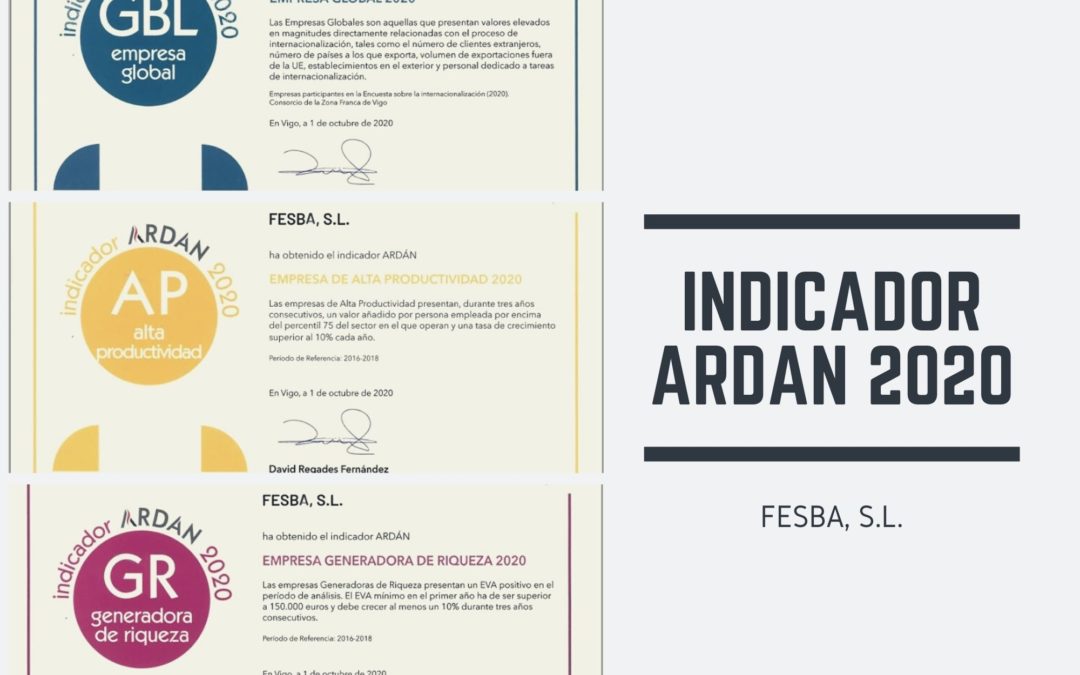 FESBA obtiene tres indicadores ARDÁN 2020